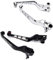 Moto Crâne Embrayage Leviers De Frein Poignée De Frein Levier En Aluminium Pour Harley Sportster XL883 XL1200 Softail (Noir)