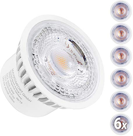 6x LED Modul MAX 230V 5W flach| für Einbaustrahler GU10/MR16 Ersatz | neutralweiß, Ø 50mm, Einbauramen Leuchtmittel Direktanschluss 230V