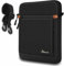 SIMTOP Tablet Tasche 12.9 Zoll,Tragetasche mit Kompatibel ipad pro 12.9 Ipad air 2023 Ipad 9 Generation Herren Taschen umhängetasche Hülle Made of Polyester,Schultergurt Tablet Tragetasche Schwarz