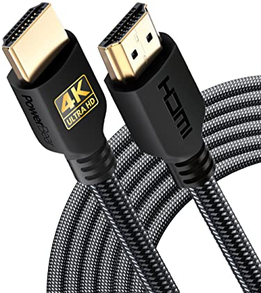 PowerBear Cable HDMI 4K 6 m | Alta velocidad, nylon trenzado y conectores de oro, 4K @ 60Hz, Ultra HD, 2K, 1080P, ARC y CL3 Clasificado | para el ordenador portátil, monitor, PS5, Xbox One y más