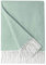 BOURINA Herringbone Throw Blanket Faux Cashmere Lightweight Soft Cozy Couch Bed Chair Fringe Sofa Throw Blankets 127 x 152cm (Green, 50x60)