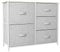 YITAHOME Chest of Drawers, Non-Woven Fabric 5-Drawer Storage Organizer Unit for Bedroom Living Room Closet, Sturdy Steel Frame, Easy Pull Fabric Bins & Wooden Top, Fabric Dresser