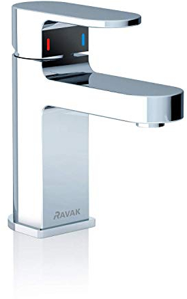 Waschtischarmatur | Einhand-Waschtischbatterie Chrome | Wasserhahn | ohne Ablaufgarnitur und Zugstange | Höhe 149 mm | CR 012.00 | RAVAK