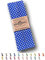Sandras-Bastelladen Schrägband/Einfassband Baumwolle gefalzt 3m x 20mm - Punkte Muster 1004-Blau-Weiß