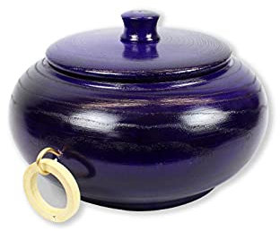 Deko Schale aus massivem Holz | Wohnzimmer Tischdeko Küche Holz Deko | Vintage Holzschale Zuckerdose Holzdose Holzschüssel (Lila)