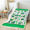 Loussiesd Kinder BAU Decke 150x200cm Jungen Niedlichen Karikatur Dinosaurier Kuscheldecke Kleinkind Weiche Ausrüstung LKW Bagger Auto Wohndecke Flanell Fleecedecke Dino Grün Wei?