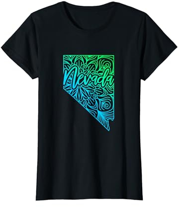 Nevada Carson City USA Floral Mandala Carte T-Shirt