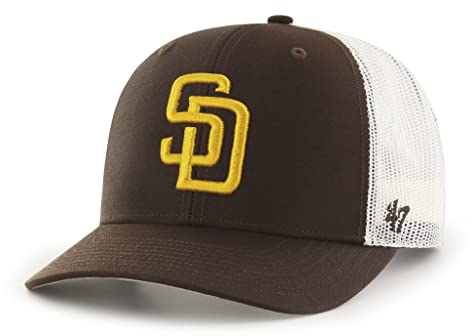 '47 MLB Herren Trucker Snapback Verstellbare Mütze, San Diego Padres – Braun, Einheitsgröße