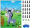 Morcheiong Pin Age 6+ The Tail on The Donkey Party Game with 48 Tails for Kids Birthday Party Supplies Donkey Party Favors Farm Party Decorations