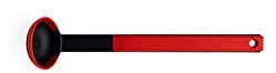 Norbert Woll Cook it Saucenlöffel aus Silikon und GFK in der Farbe Rot-Schwarz, Maße: 29,5cm x 6,5cm, KU014
