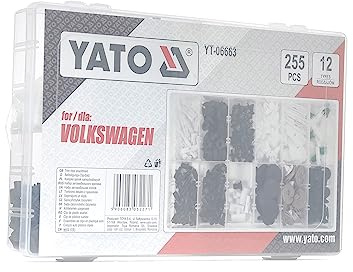 KFZ/Auto Befestigung Clips Sortiment Box 255tlg. VOLKSWAGEN (YATO YT-06663)