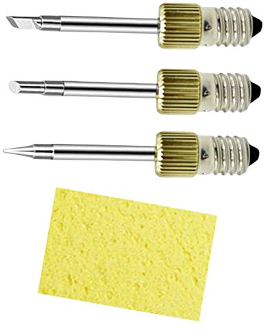 perfk 3 Pièces Embouts de Fer à Souder Résistant à la Sans Fil USB Tête de Soudage Réparation E10 Embouts de Soudage Filetés Professionnels