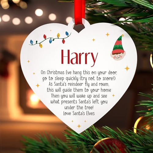 Boys Christmas Eve Box Filler, Personalised Letter From Santas Elves, From Father Christmas, Xmas Eve Decoration For Kids Girls, Novelty Stocking Filler For Children, From Elf