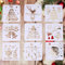 Weihnachten Schablonen Set, 9 Stück Schablonen Weihnachten, Weihnachts Zeichenschablonen, Weihnachten Schneeflocke Schablone, für Scrapbooking Fotoalbum, DIY Weihnachtsdekoration