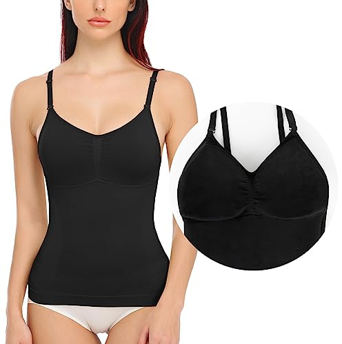 SLIMBELLE Débardeur Gainant pour Femme - Soutien-Gorge Gainant - Haut à Bretelles Spaghetti