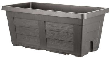 Bama Jardinière Effet Bois 60 x 30 x 26 cm Anthracite