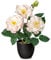 Briful 28CM Small Artifial Flowers Pink Roses Artificial Flowers in Pot, Silk Roses Fake Flowers Spring Summer Decoration Artificial Roses Faux Flowers for Home Kitchen Decor
