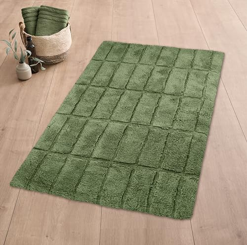 Kleine Wolke Badteppich Tiles, 70x120 cm, Forest