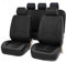 ROCILA 9 STK Satz Universal Auto Sitzbezug Sets für Toyota Prius 2009-2012,Sitzbezug Komplett-Set Autositzbezüge Schonbezüge Innenzubehör,9 Pcs A/Black