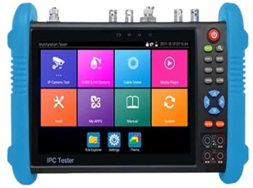CCTV-Tester IPC-9800 CCTV-Kameratester 8MP AHD TVI SDI CVI 8K IPC-Tester Mit VGA PoE 7 Zoll RJ45-Kabel TDR-Test UTP-Kabel-Tracer Kompakt und leicht(IPC9800ADHS Pro)
