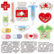 GLOBLELAND Medizinischer Shake Stanzformen Mit Krankenhaus Motiv Metallrahmen Stanzformen Für Die Kartenherstellung DIY Scrapbooking Dekor Prägung Urlaubsdekoration