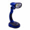 Garden Mile Blue Portable Desk Lamp | Battery Powered 12 White Led Light Table Lamp | Flexible Cordless Wireless Bedside Lamps | Modern Lighting for Camping Home Office Computer Desk