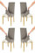 t m c s Tommychairs-4er Set gepolsterte Stühle Jazz mit herausnehmbarem Bezug,Struktur aus lackiertem Buchenholz Eiche,gepolstert und mit herausnehmbarem Bezug aus Stoff in Zementgrau bezogen