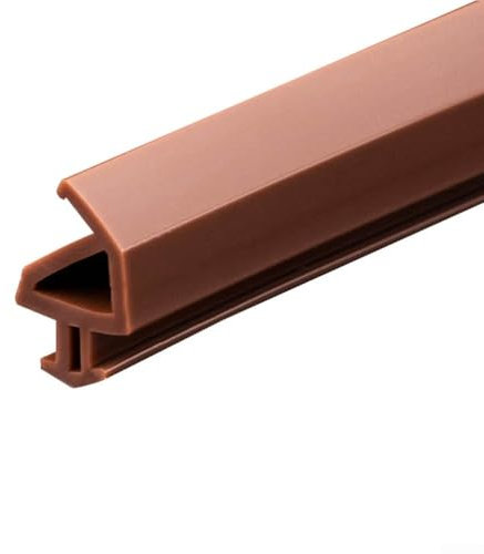 HEIBTENY 10 m de juntas de goma para puertas y ventanas de cristal, aislamiento acústico, cortavientos, para puertas y ventanas de cristal, mantiene el calor interior en invierno (marrón)