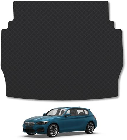 3mm Rubber Boot Liner for BMW 1 Series (2011-2019) Boot Mat Protector Anti-Slip Durable Waterproof CAD Laser Cut Tailored Fit Pet Dog Friendly Accessory Black All-Weather Protection
