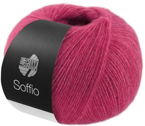 LANA GROSSA Soffio | Flauschiges Lace-Garn aus Merino- & Baumwolle mit 10% Kaschmir | Handstrickgarn aus 60% Schurwolle (Merino superfein), 30% Baumwolle (Bio) | 25g zum Stricken | 212m Garn FB 30
