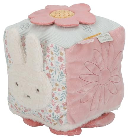 nijntje miffy x Little Dutch NIJN362 Stoff Activity Fühlwürfel Hase Miffy - Lucky Blossom