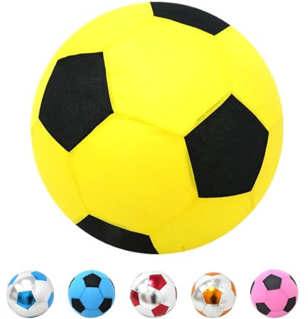 zwxqe 9.84 inches Inflatable Football, Inflatable Beach Ball Simulation Soccer, Lightweight Leakproof Soft Ball, Portable Interactive Blow-Up for Indoor and Outdoor Games
