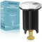 SURFOU Universal Waschbeckenstöpsel, 40mm Chrom Abflussstopfen us Messing mit Überlauf Premium, Stöpsel Waschbecken Pop Up Ablaufventil Abflussgarnitur, Waschbecken Ablaufgarnitur