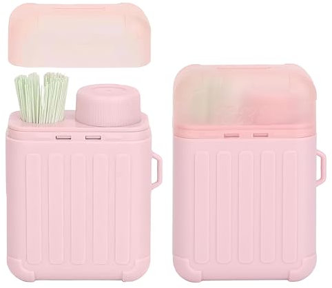 Ear Piercing Cleaning Solution, Ear Hole Cleaner Kit, Disposable Aftercare Cleaner, with 240pcs Ear Piercing Hole Cleaner Floss & 15ml Cleaning Solution for Women Men (Rose)
