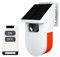 SUPER FOREST Solar Alarm Light ，Microwave Motion Alarm Sensor, Ring Doorbell Infrared Detector Visitor Welcome Bell Outdoor Home Security 2 in1assistance, enhancing safety for you and others