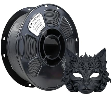 iBOSS Matte PLA Filament Black 1 kg,1,75 mm 3D Drucker Filament,Maßgenauigkeit +/- 0.02mm,kompatibel mit den meisten 3D-Druckern.Matte Schwarz
