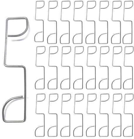 25pcs Fence Panel Grips Clips, Stainless Steel Fence Panel Wedges to Stop Rattling, Anti Rattle Fence Clips for Panels, Spring Clips for Garden Fence Posts (25)