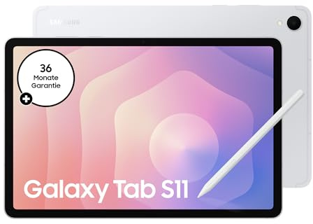 Samsung Galaxy Tab S11 5G, AI Tablet, 5G, Leichtes Design, Vielseitige KI-Tools, DeX, 128 GB Speicher, 12 GB RAM, Lange Akkulaufzeit, Silver, 3 Jahre Herstellergarantie [Exklusiv auf Amazon]