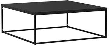 Oviala Couchtisch, quadratisch, modern, Länge 120 cm, Schwarz