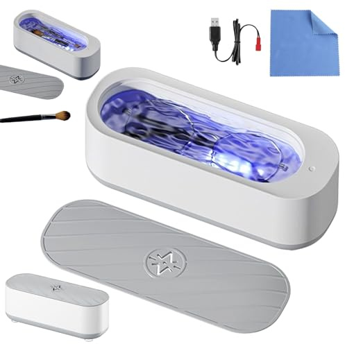 Corvante - Clearzy Ultrasonic Cleaner, Clearzy Ultrasonic Glasses Cleaner, Deep-Cleans Oil, for Glasses, Rings, Necklace, Jewelry, Watch, Denture