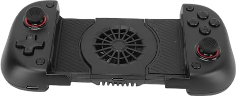 Cryfokt Dehnbarer Gaming-Telefon-Controller, Dual-Vibrationsmotoren für, Hall-Joystick, Schwarz, für Verschiedene Spiele