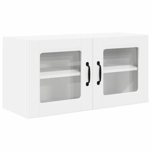 FWIKDUN Porto White Engineered Wood Oven Cabinet, Kitchen Oven Cabinet with Adjustable Feet, Compact Storage for Microwave, Housing Unit 2 Pcs