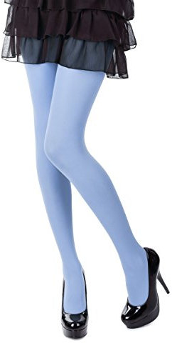 Romartex - Collant opachi colorati, 40 denari, 32 colori, taglie XS-XL Azzurro M