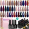 Beetles 23-teiliges Gel Nagellack Set, Nude Glitze Burgunderrot, Braun Champagner-Gold Herbst Gel-Lack mit glänzender und matter Überlack Basislac, Geschenke für Frauen alle Jahreszeiten