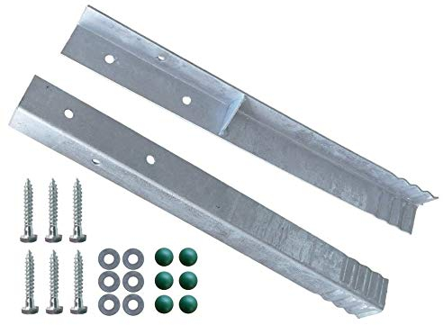 Gartenwelt Riegelsberger Winkelanker für Spielturm und Schaukel feuerverzinkt 500x45x45mm Erdanker Grundanker zum Einbetonieren 2 Stück (Set)