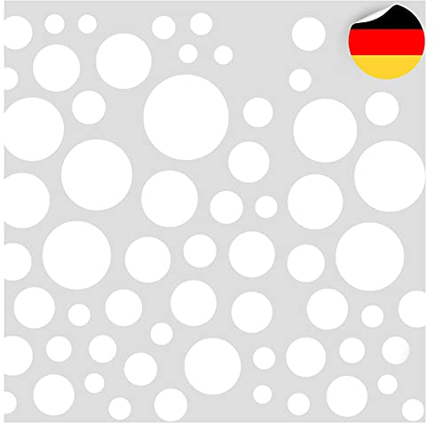 Little Deco 86 Kreise Wandtattoo Kinderzimmer Punkte Wandsticker Set Aufkleber Wanddeko Spielzimmer Babyzimmer Kinder Schlafen Weiß DL608
