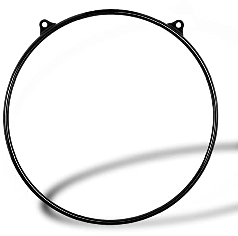 PoleSports Aerial Hoop Lyra 2-Punkt Aufhängung Schwarz 85 cm x Ø 26,9 mm [Standard] Stahlring für Zuhause und Pole Dance Reifen, Yoga Ring, Zirkus Akrobatik *auch für Kinder