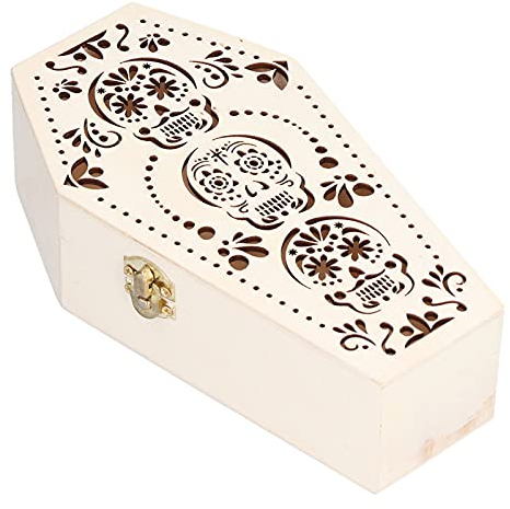 Fdit Halloween Dekoration, Holz Kleine Gothic Style Hamster Beerdigung Box für kleine Haustiere für Hamster für Sarg Box für Halloween Party Decor(#1)
