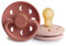 FRIGG Moon Phase Schnuller 2 Packung | Latex Schnuller | BPA-Frei | Hergestellt in Dänemark | Symmetrischer Sauger in Kirschform (Blush/Powder Blush, Größe 1 (0-6 Monate))