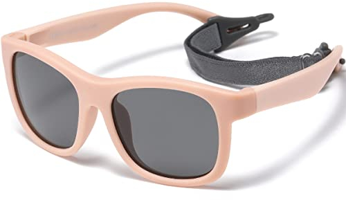 Occhiali da Sole Bambino 6 mesi-2.5 anni, Occhiali da Sole Polarizzati per Bambini con Protezione UVA e UVB con Custodia